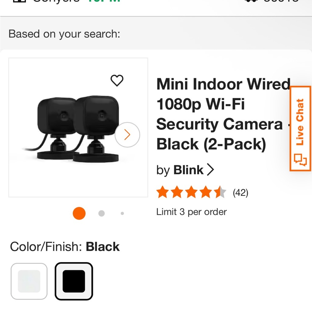 Blink Mini Indoor Wired 1080p Wi-Fi Security Camera Black (2-Pack)